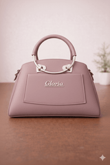 Gloria Heart-Accent Purple Top-Handle Handbag - Nishat Creative Store