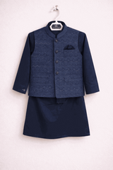 Little Prince Waistcoat Shalwar Suit Blue - Nishat Creative Store