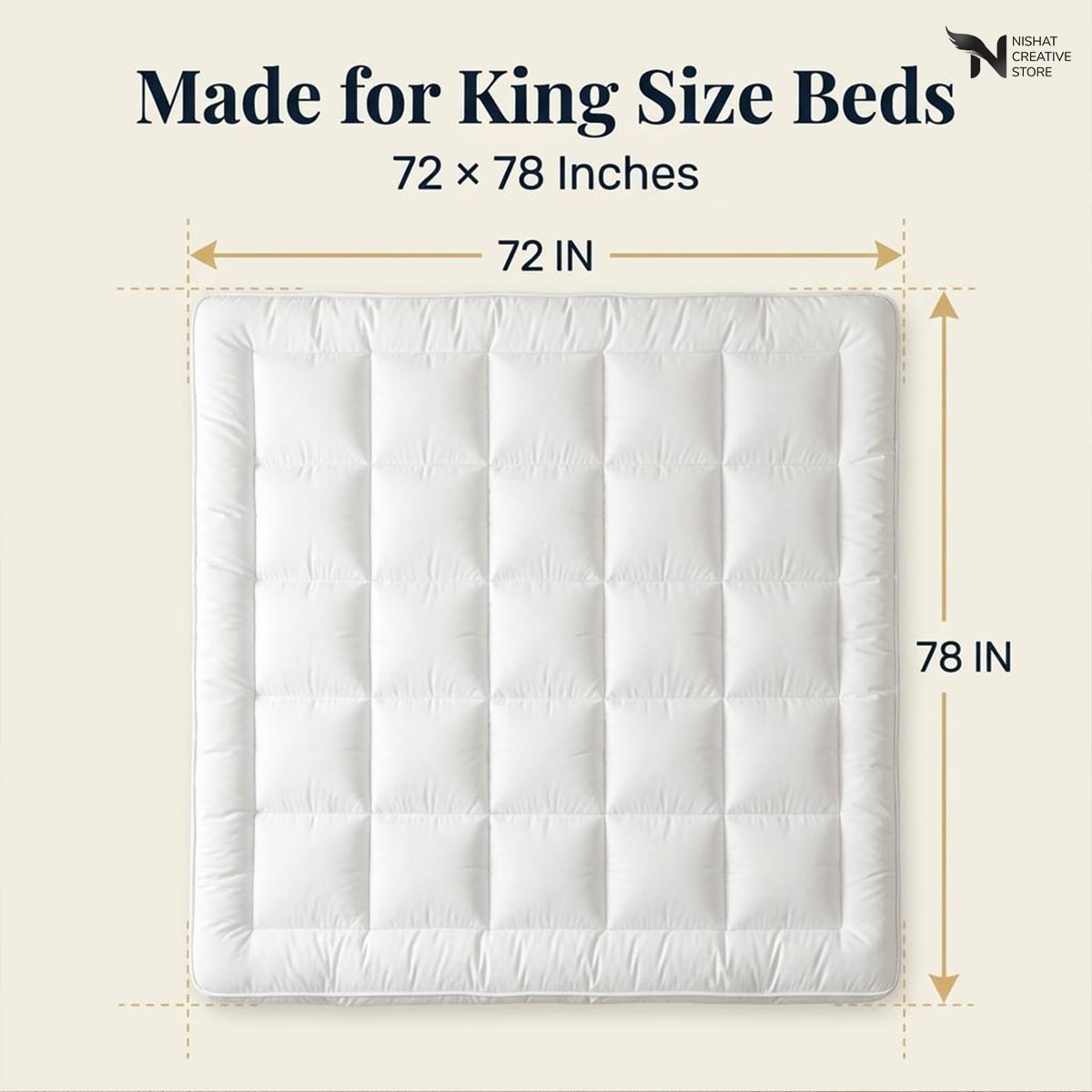 Topper King Size – 800 GSM - Nishat Creative Store