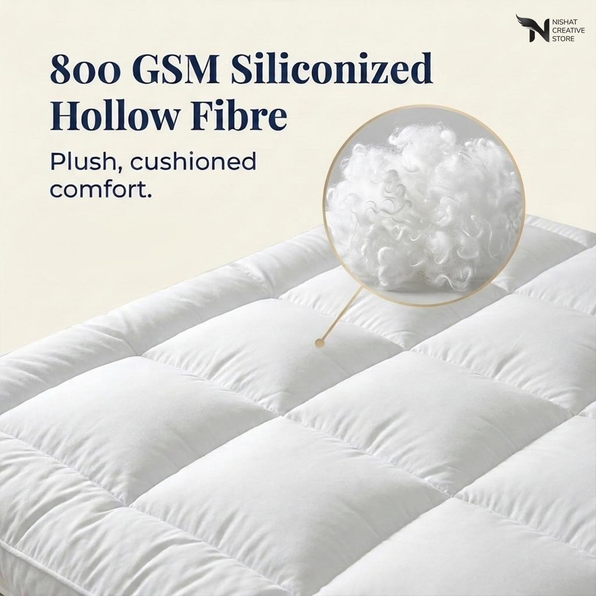 Mattress Topper King Size – 800 GSM - Nishat Creative Store