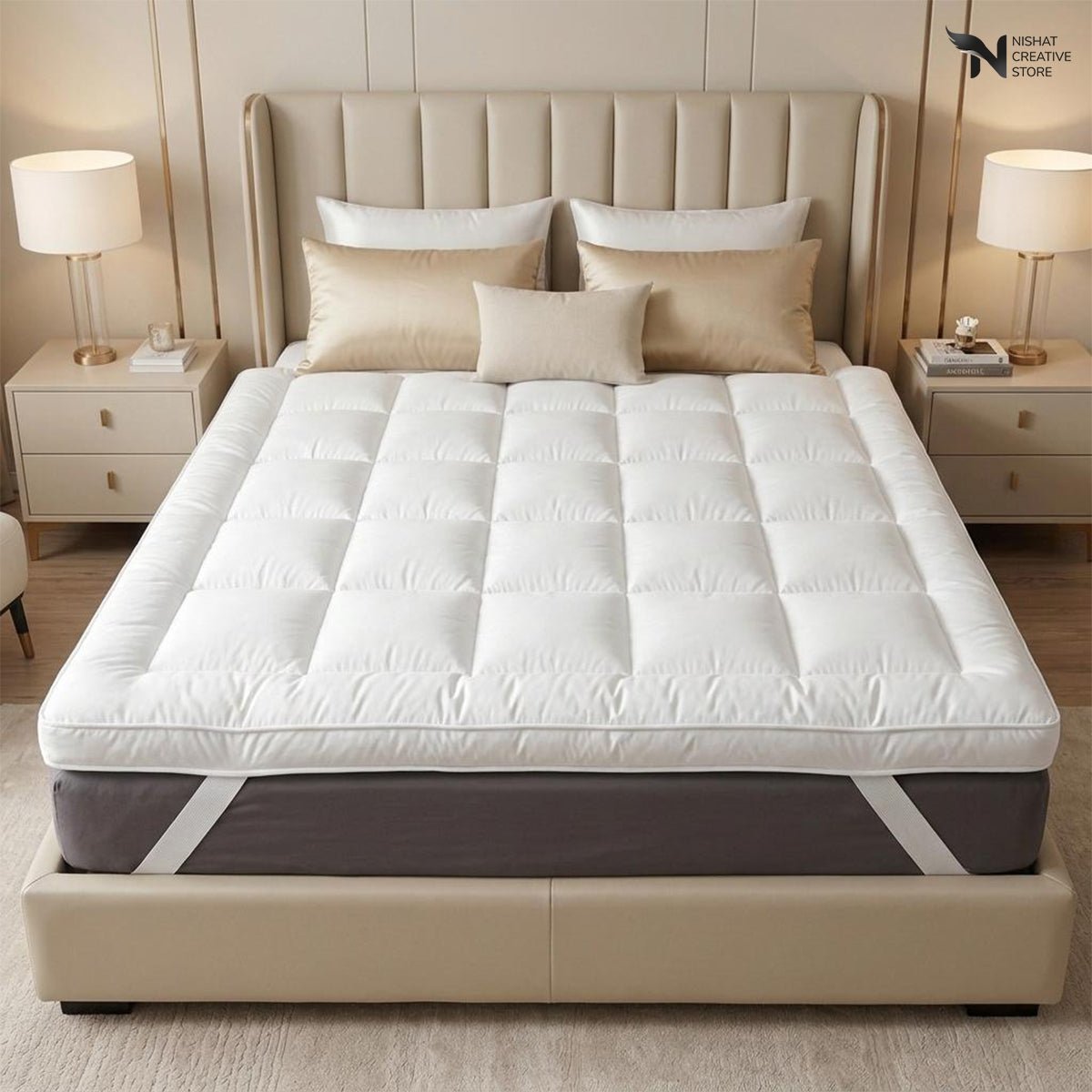 Mattress Topper King Size – 800 GSM - Nishat Creative Store