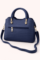 Modern Blue Satchel with Detachable Mini Pouch - Nishat Creative Store
