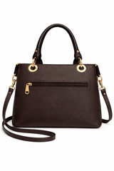 Montana West Vegan Leather Multi-Tone Handbag Brown - Nishat Creative Store