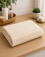Premium Cotton Stripe Bath Towel - Nishat Creative Store
