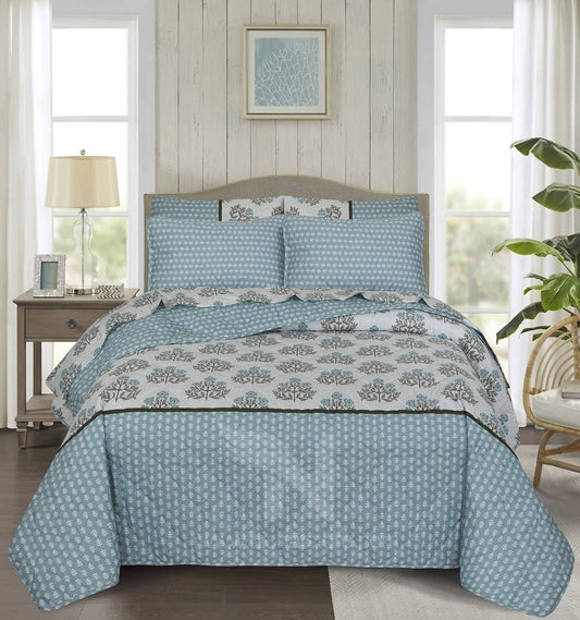 Quilted Comforter Set 6 Pcs Design 1028 - Nishat Creative Store
