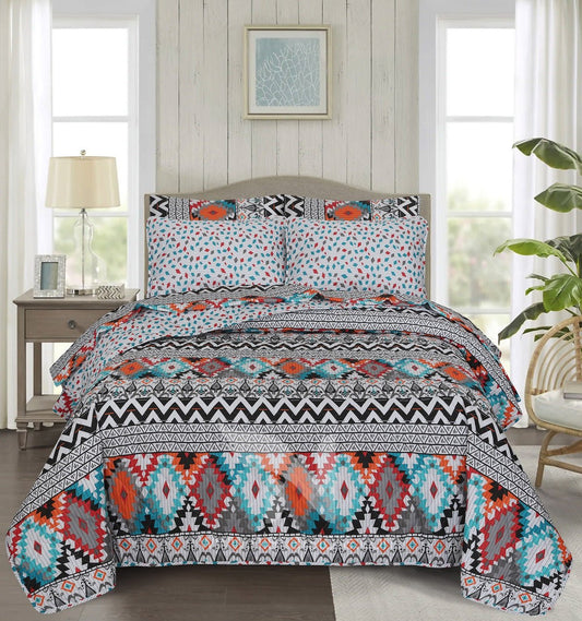 Quilted Comforter Set 6 Pcs Design 1030 - Nishat Creative Store