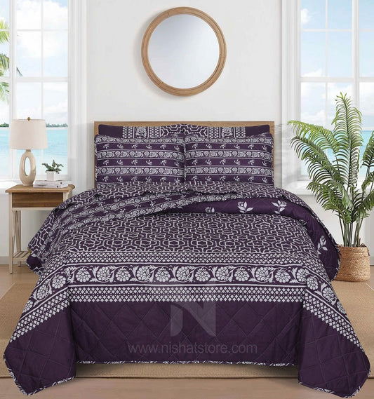 Quilted Comforter Set 6 Pcs Design 1040 - Nishat Creative Store