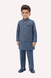 Royal Embroidered Waistcoat Suit Set KDC 027 - Kiddiesco