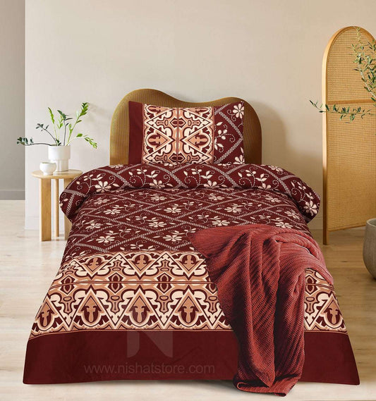 Single Bed Sheet Design 803 - Nishat Creative Store