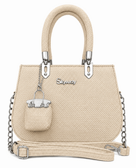 Skyway Woven Texture Top Handle Satchel Bag - Nishat Creative Store
