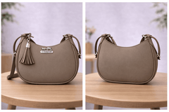 Taupe Color Coach Hobo Bag – Leather with Tassel Accent - Nishat Creative Store