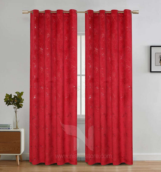 Texture Velvet Curtains Pack of 2 Design 070 - Nishat Creative Store