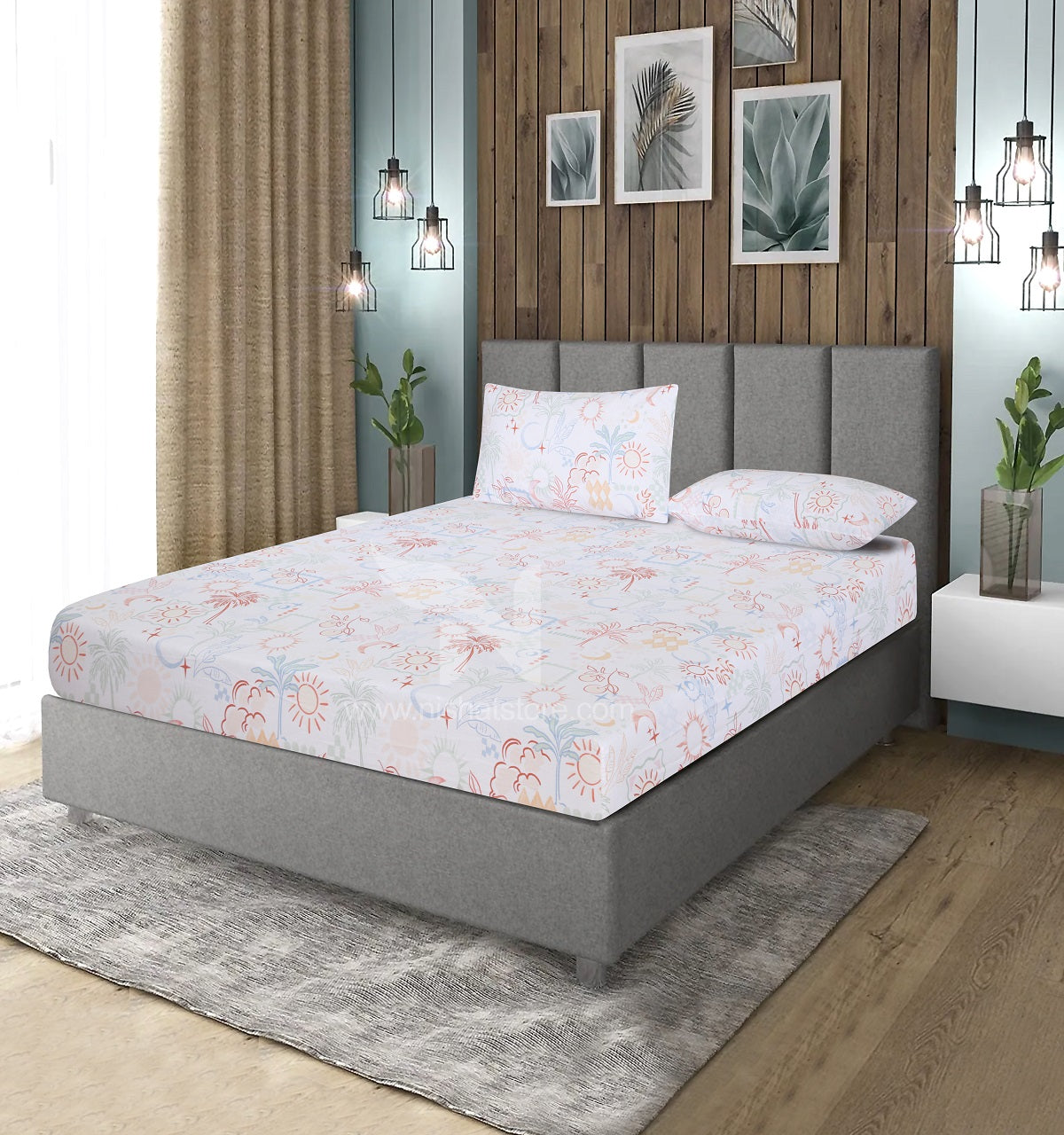 Fitted Double Bed Sheet DS# 411