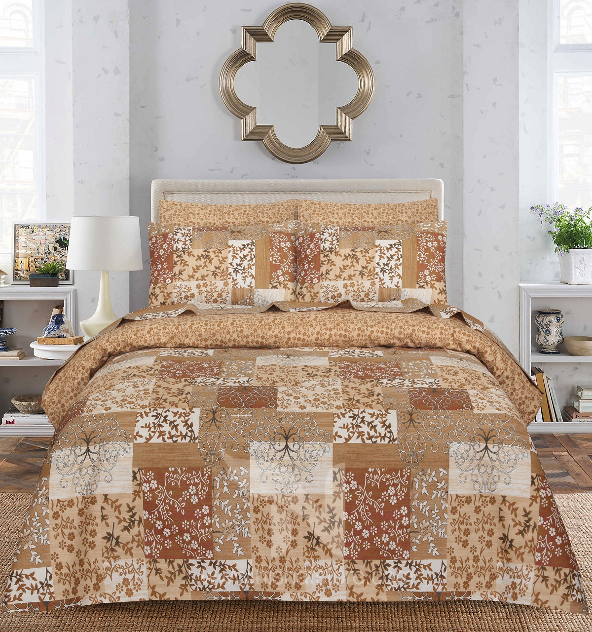 Floral  Quilt Cover 6 Pcs Design #249
