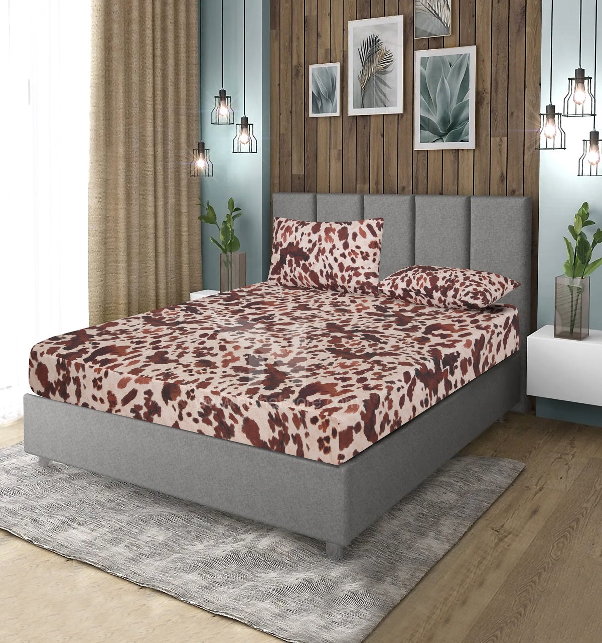 Fitted Double Bed Sheet DS# 418
