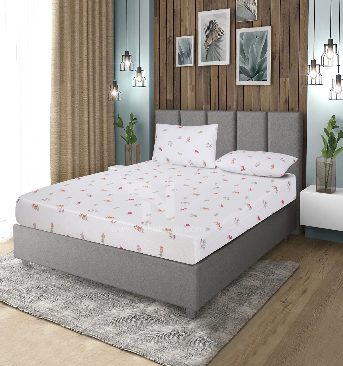 Fitted Double Bed Sheet DS# 402