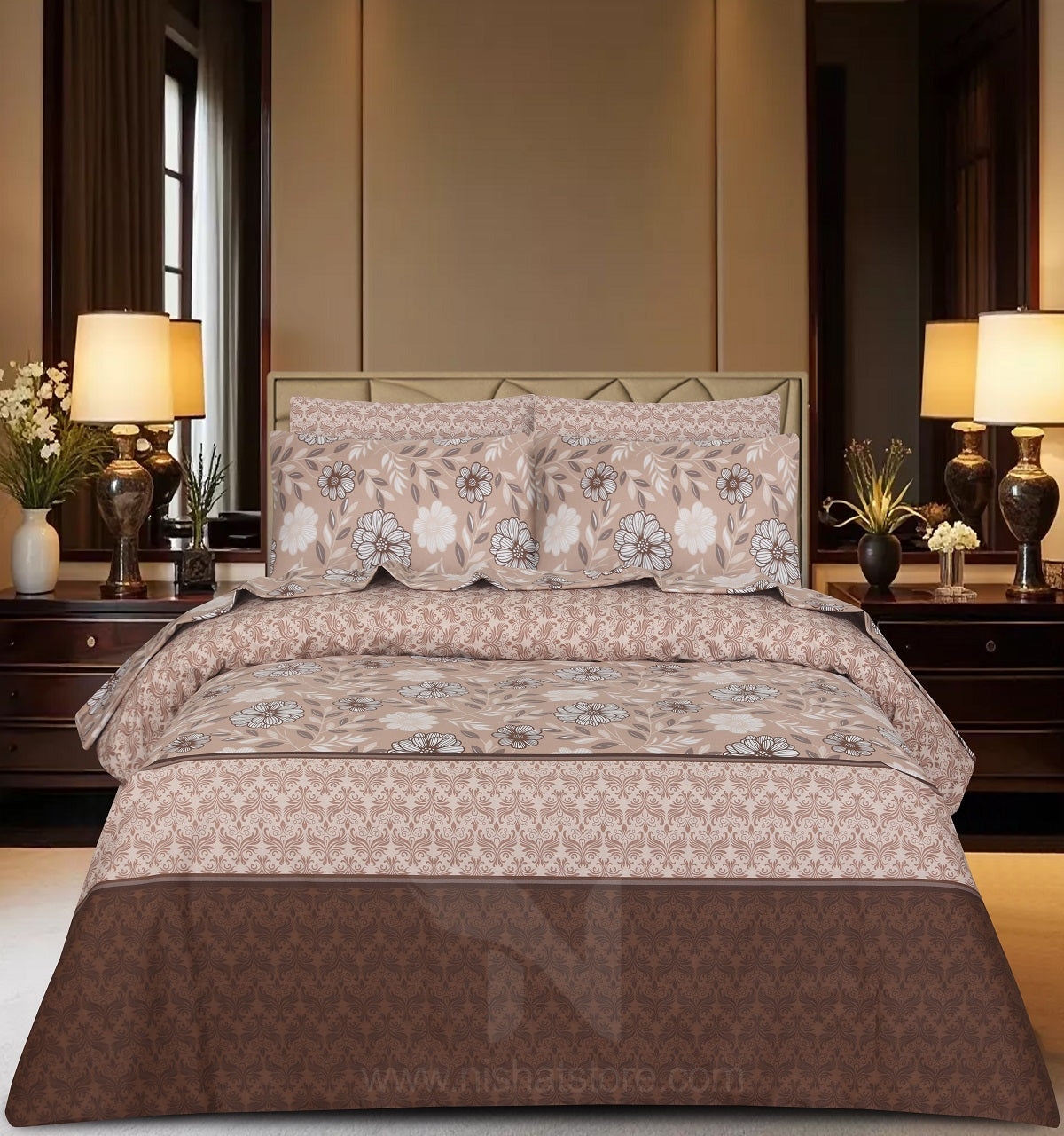 Floral  Quilt Cover 6 Pcs Design #240