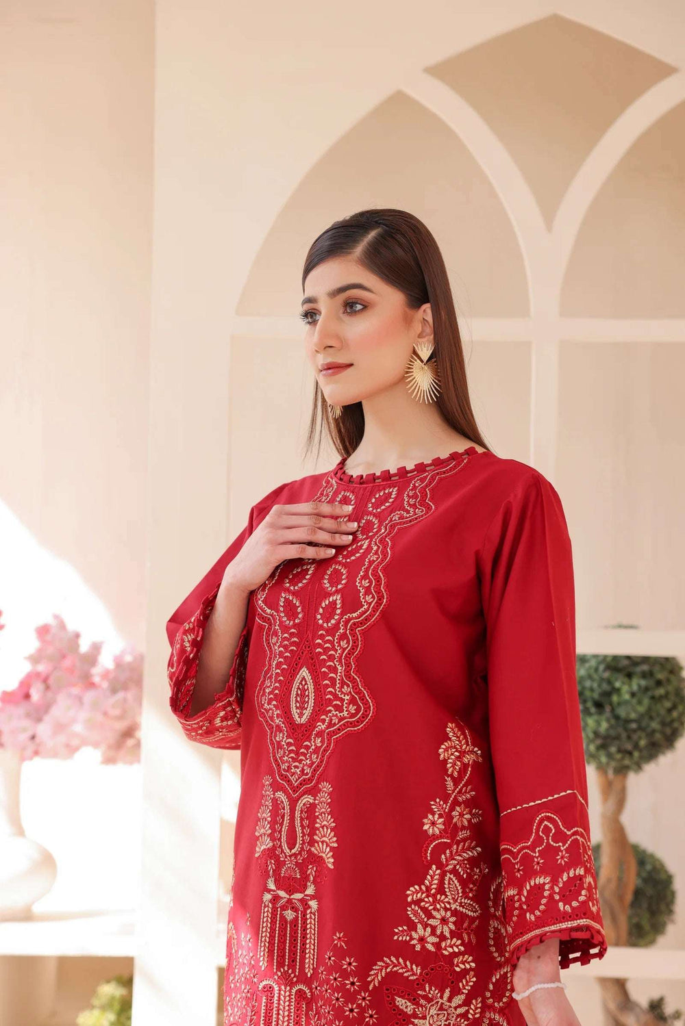 3 Piece – Embroidered Cotton Suit # 14