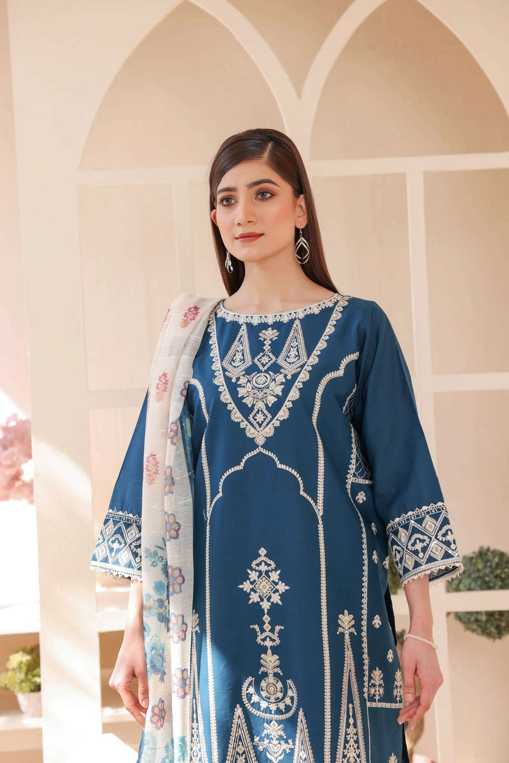 3 Piece – Embroidered Cotton Suit # 20