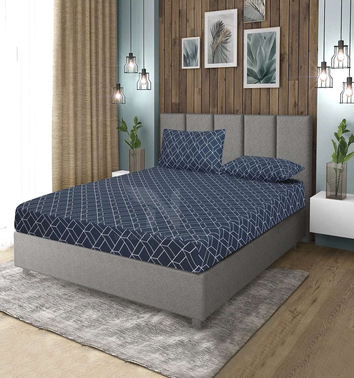 Fitted Double Bed Sheet DS# 359