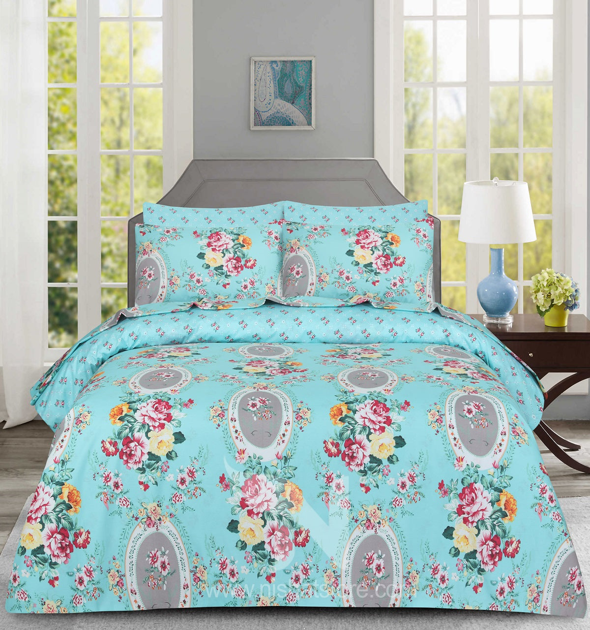 Floral  Quilt Cover 6 Pcs Design #252