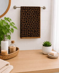 Leopard Print Velvet Hand Towel (Pack of 2)
