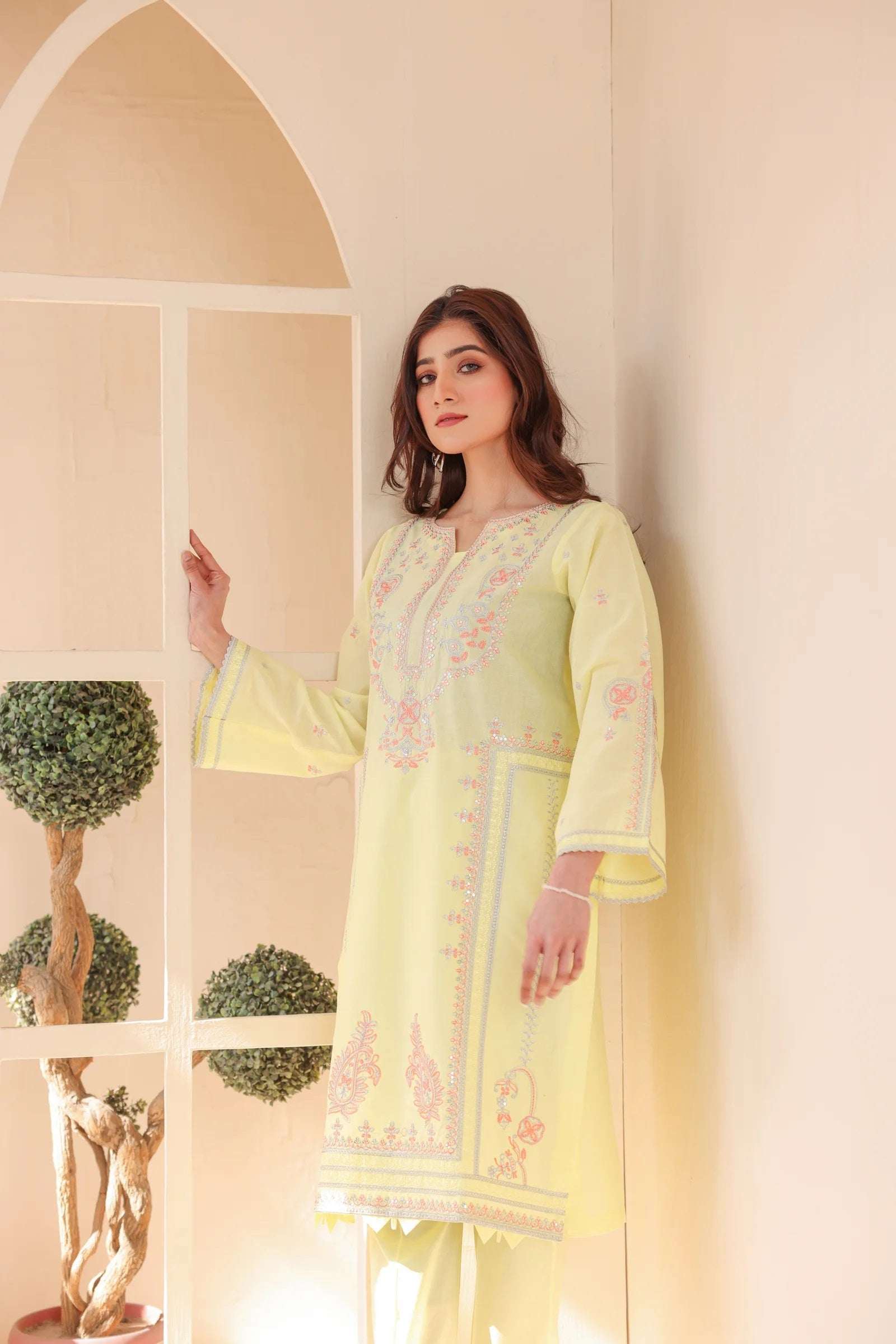 2 Piece – Embroidered Cotton Suit  29 - Nishat Creative Store
