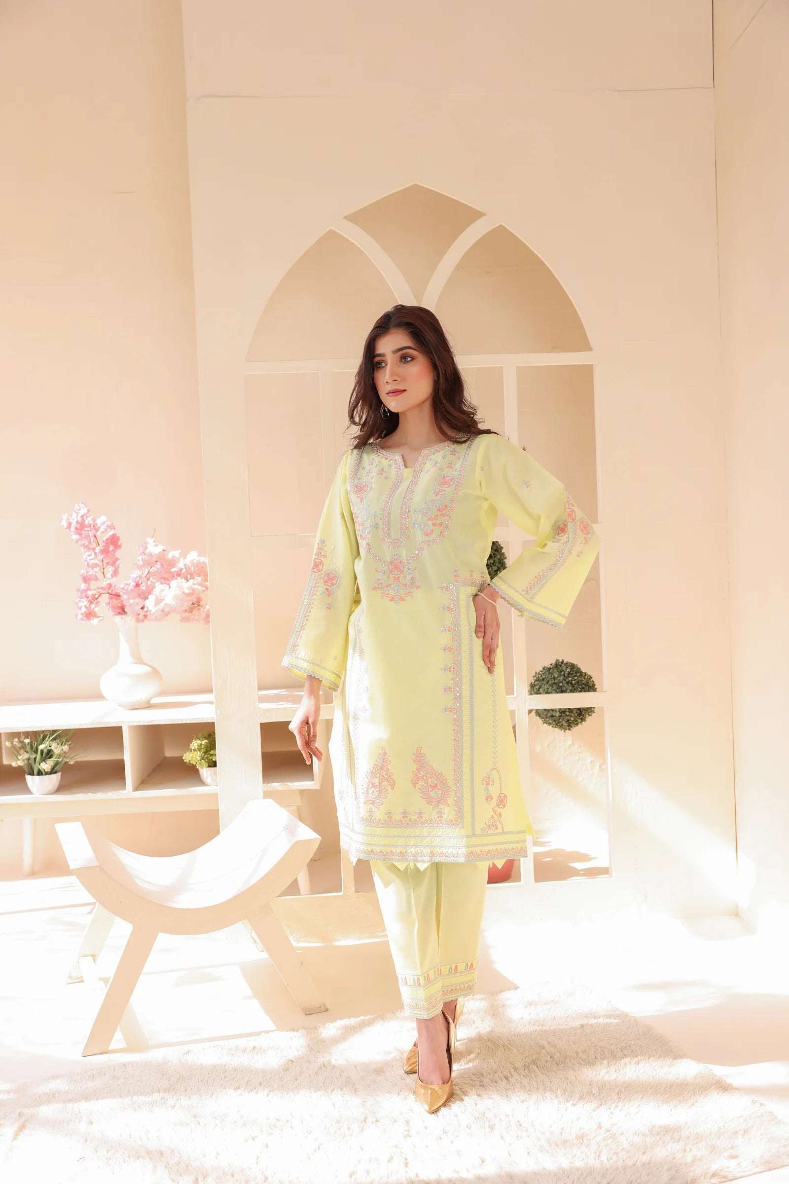 2 Piece – Embroidered Cotton Suit  29 - Nishat Creative Store