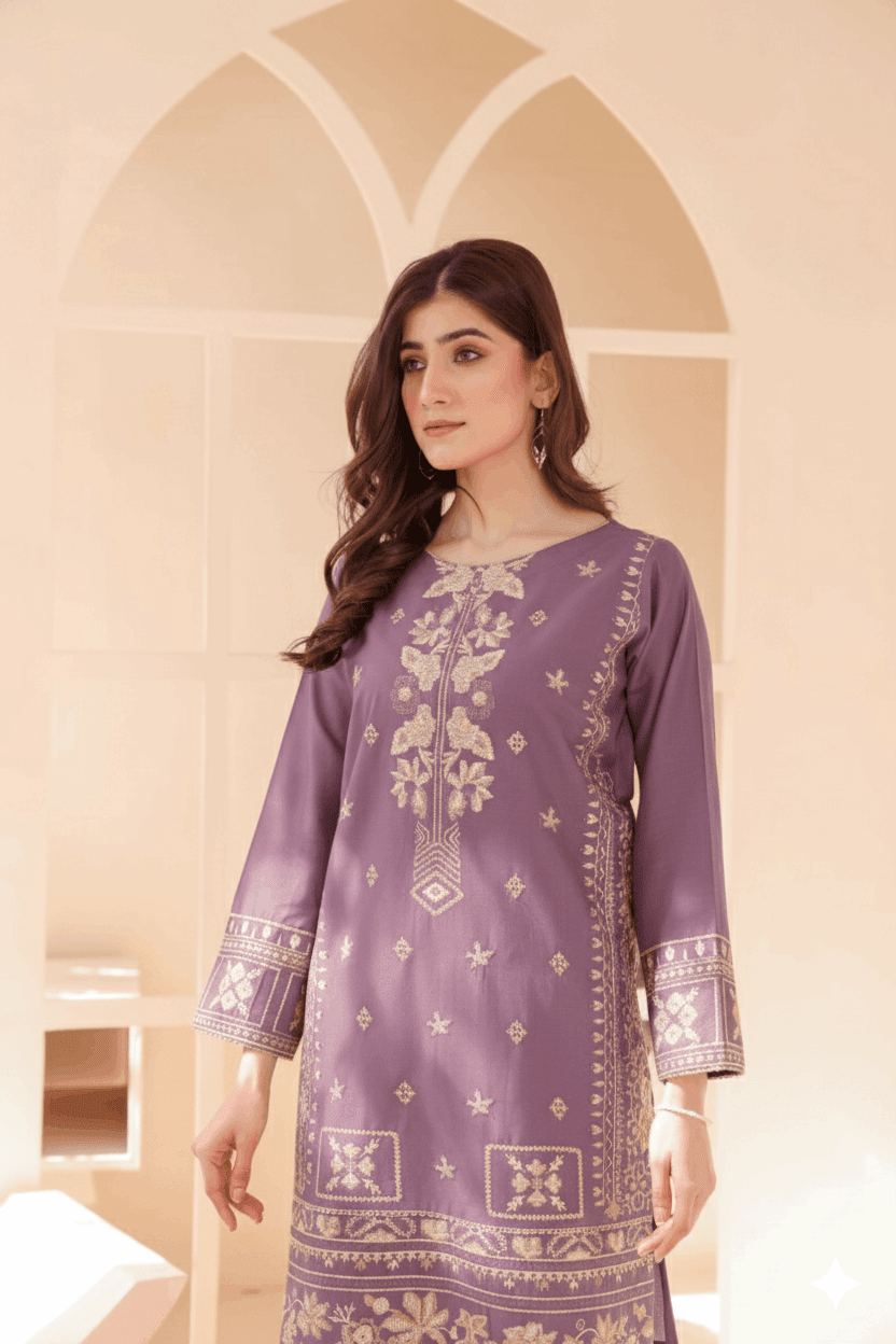 2 Piece – Embroidered Cotton Suit  41 - Nishat Creative Store