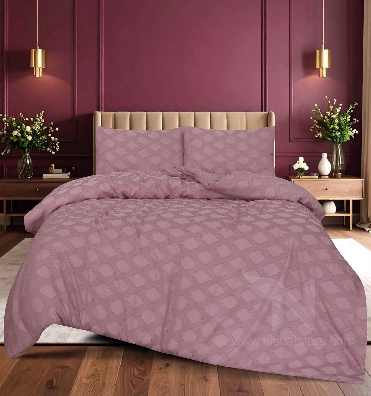 Motif Jacquard Quilt Cover 3 Pcs #272
