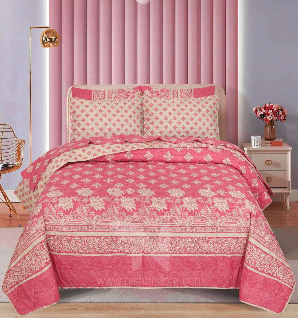 Quilted Comforter Set 6 Pcs Design 1004