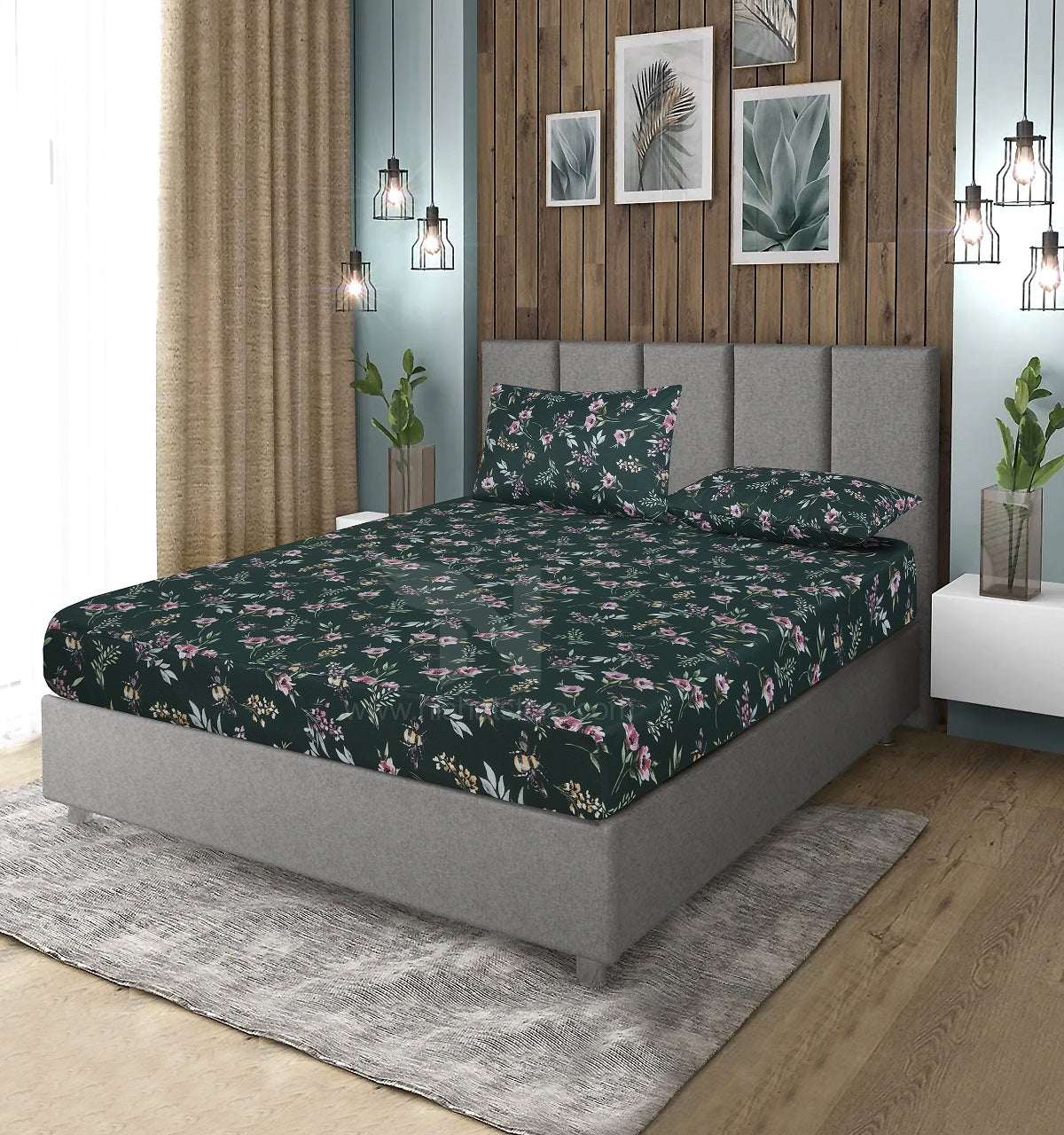 Fitted Double Bed Sheet DS# 367