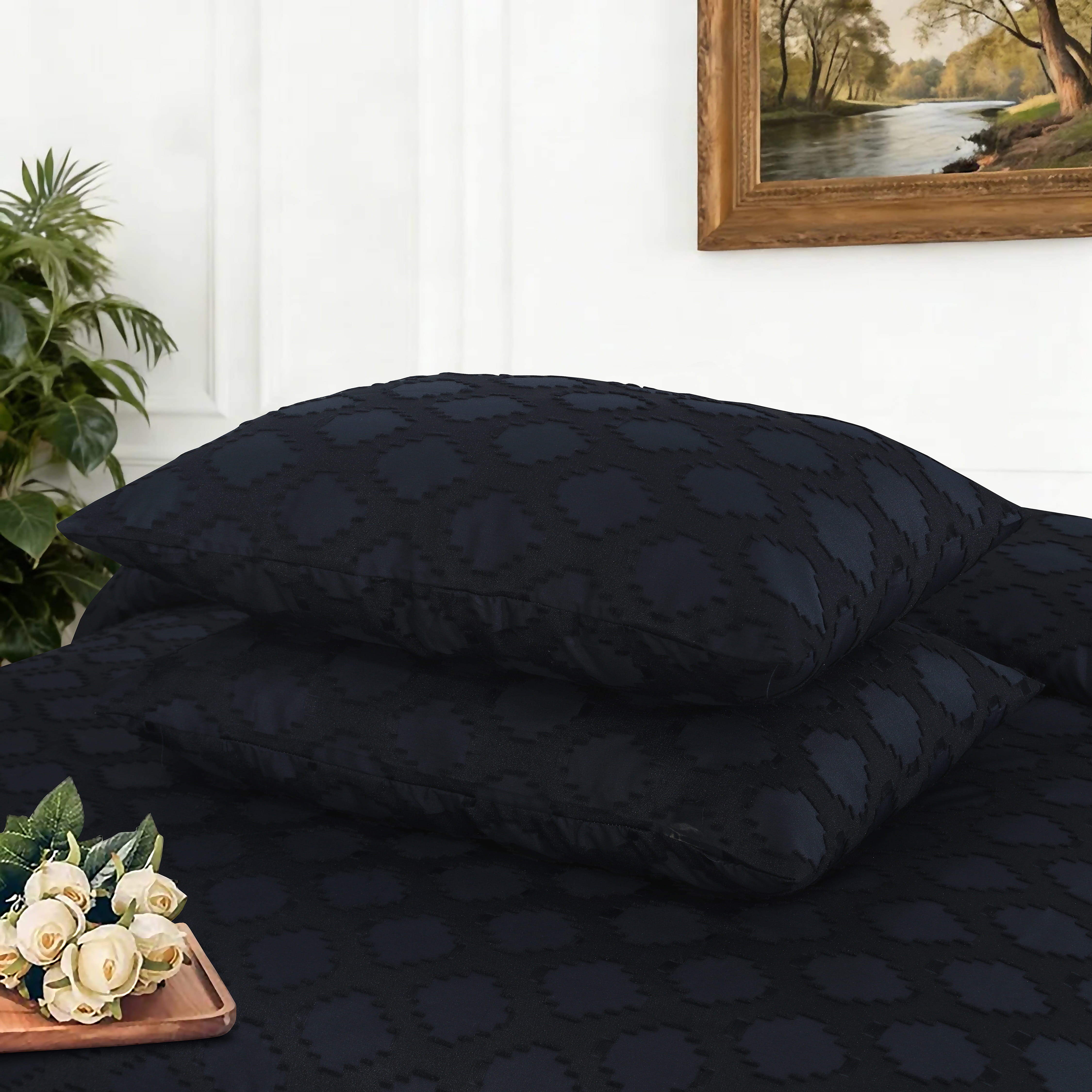 Motif Jacquard Quilt Cover 3 Pcs #276