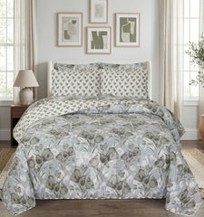 Quilted Comforter Set 6 Pcs Design 1017