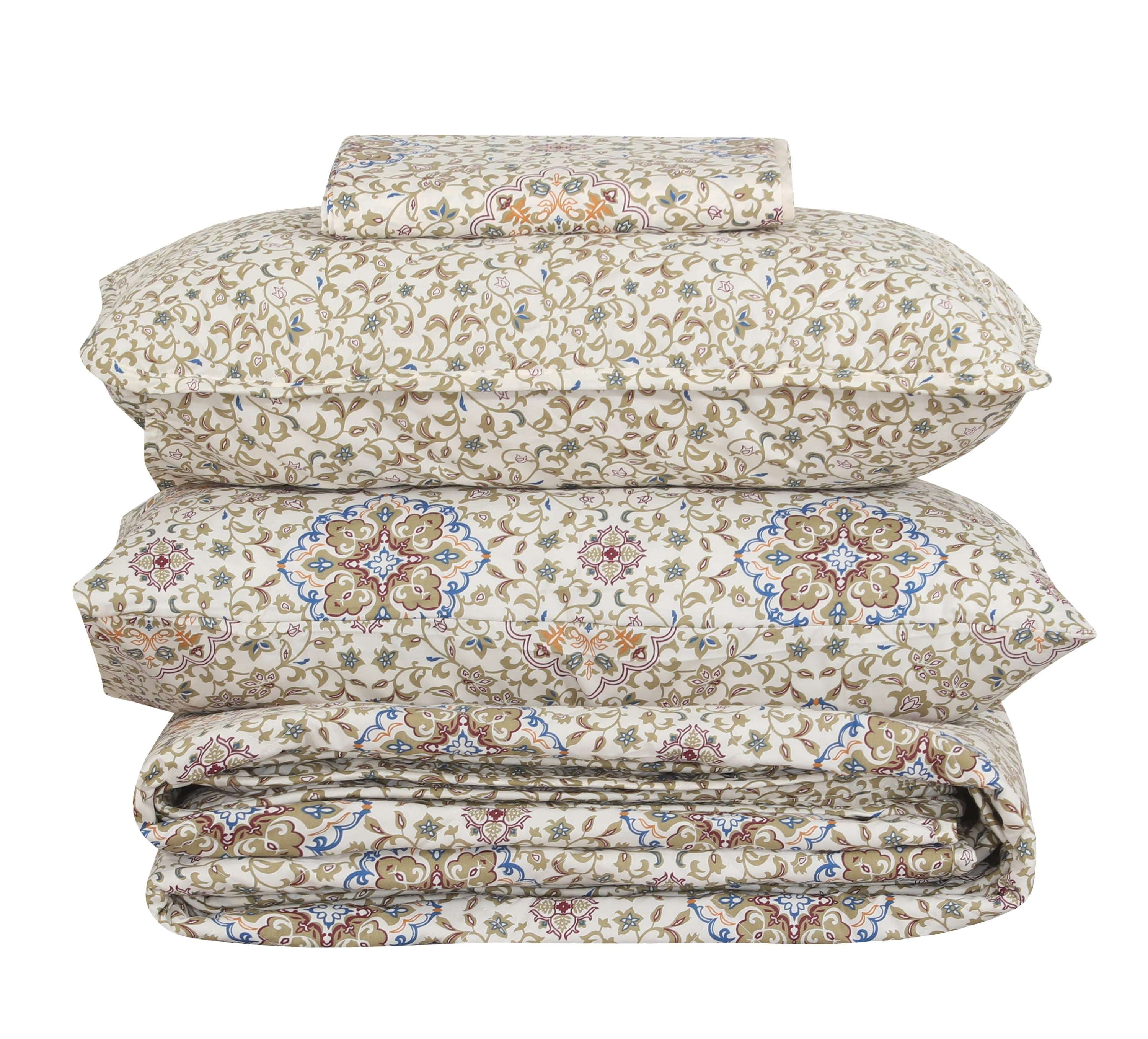 Quilted Comforter Set 6 Pcs Design 1007