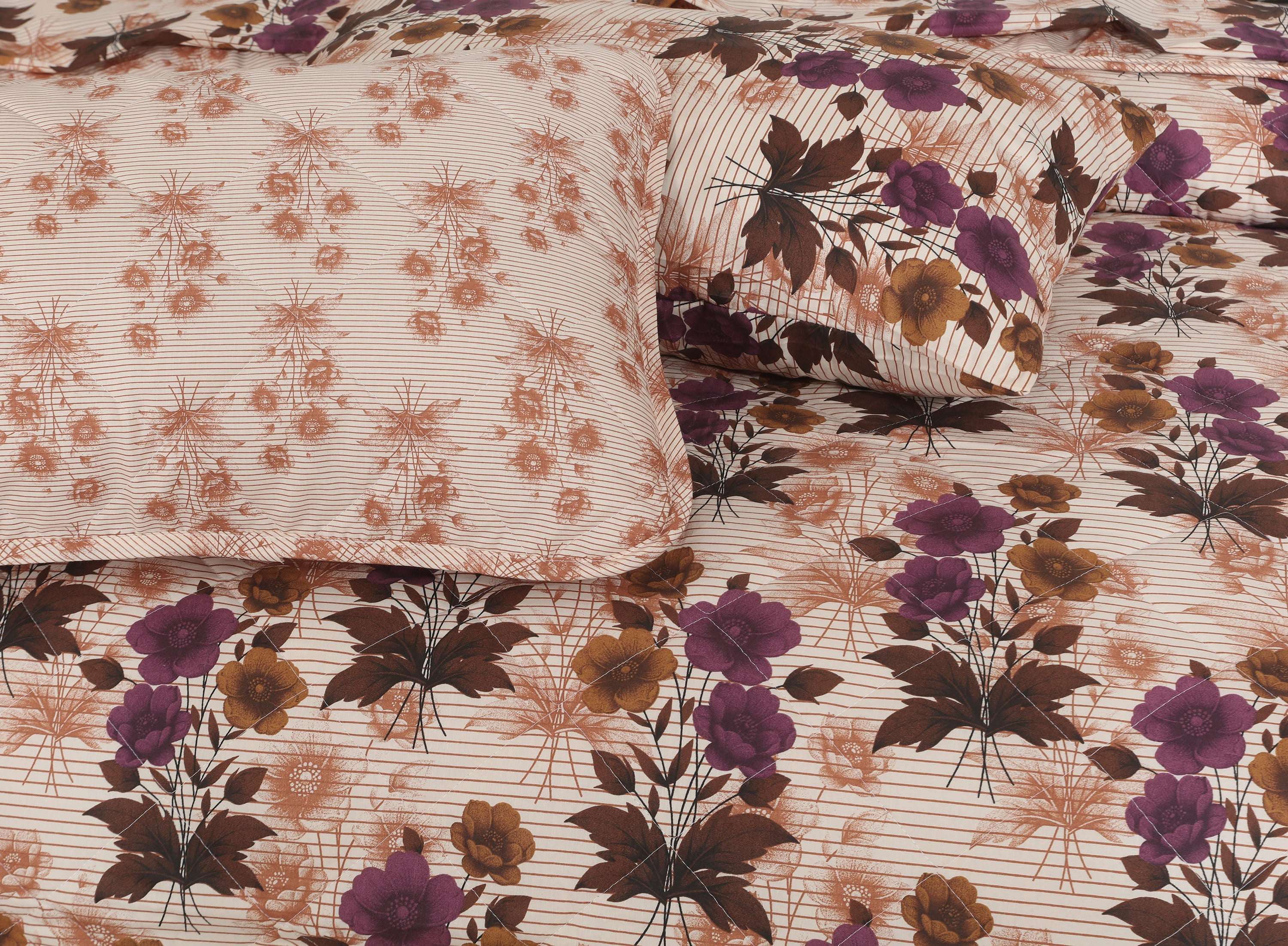 Quilted Comforter Set 6 Pcs Design 1009