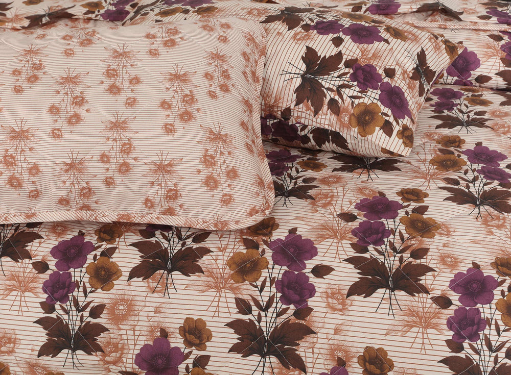 Quilted Comforter Set 6 Pcs Design 1009