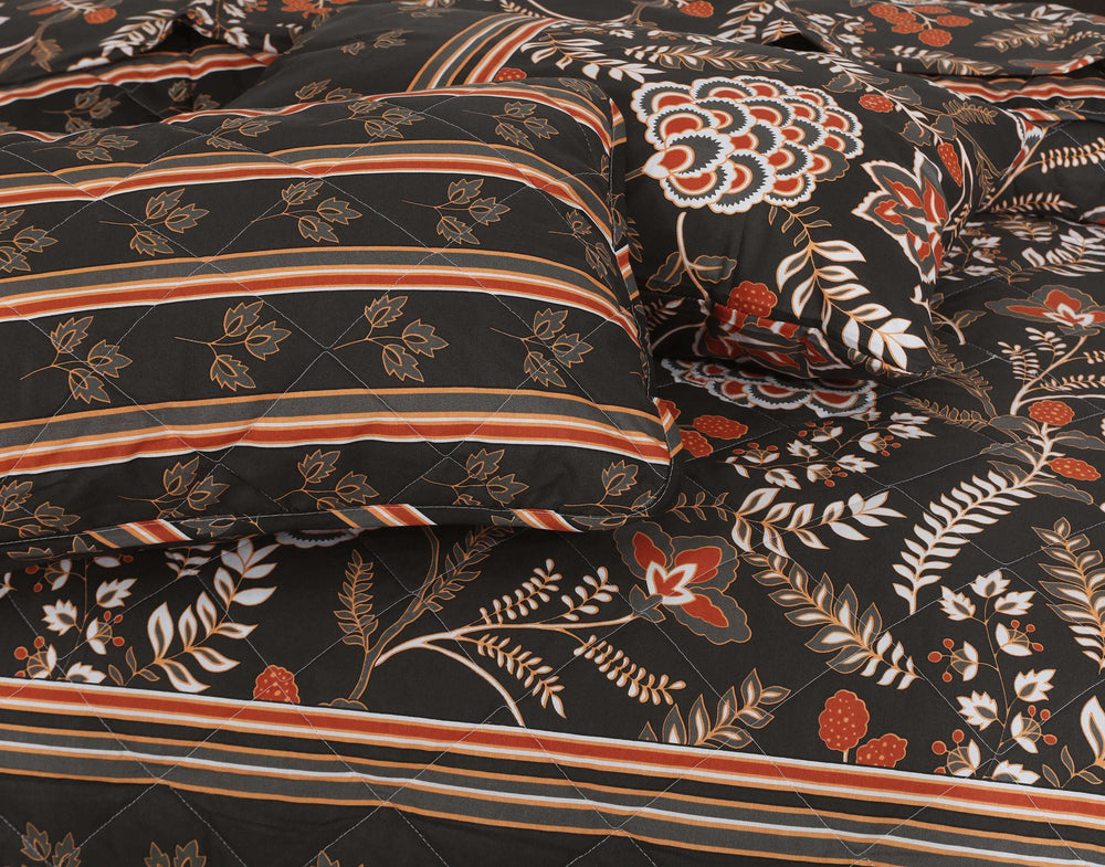 Quilted Comforter Set 6 Pcs Design 1008