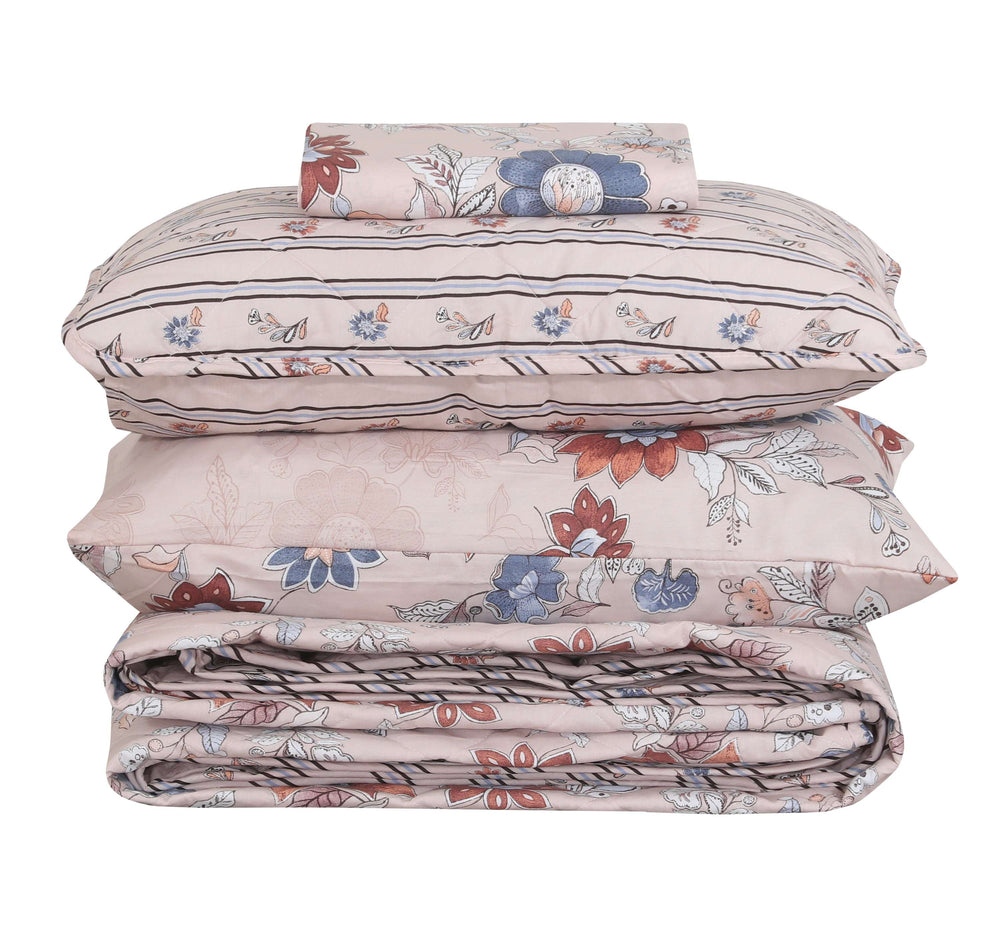 Quilted Comforter Set 6 Pcs Design 1010