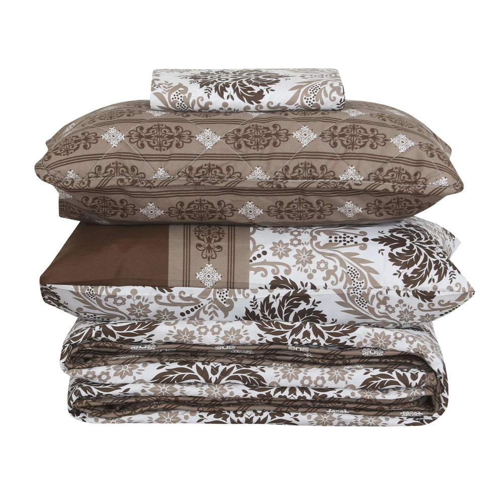 Quilted Comforter Set 6 Pcs Design 1000