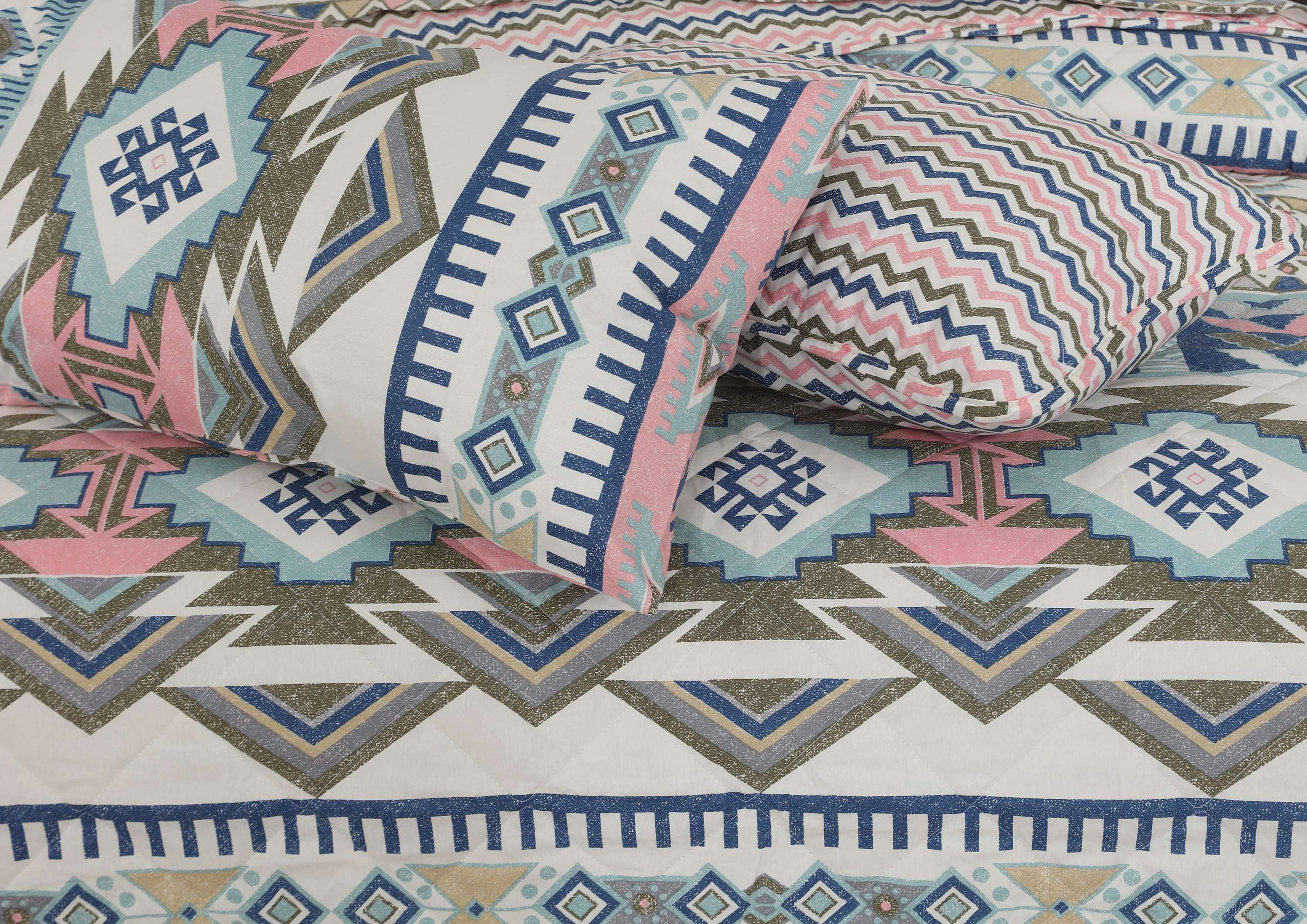 Quilted Comforter Set 6 Pcs Design 1016