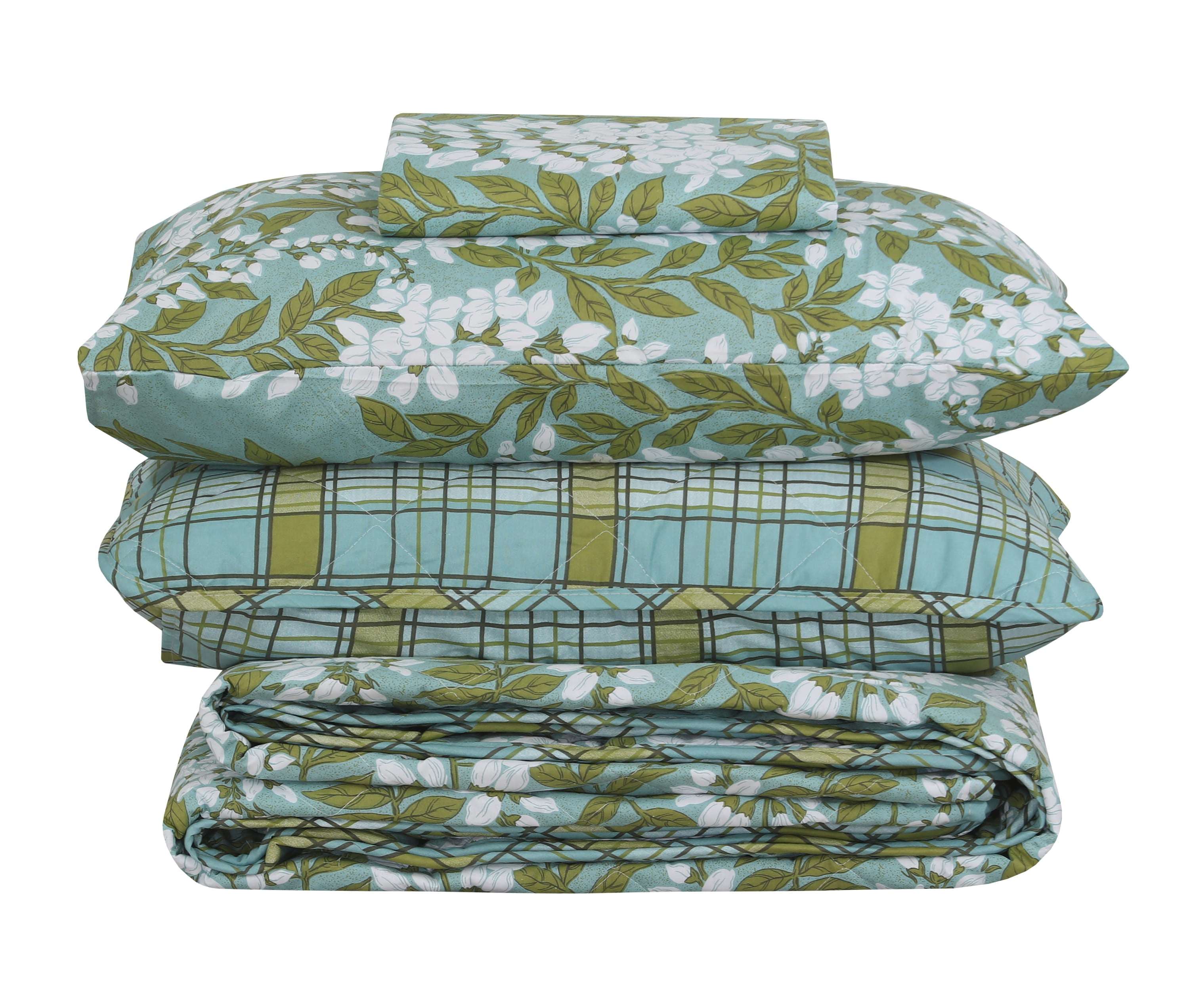 Quilted Comforter Set 6 Pcs Design 1012