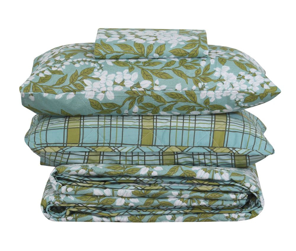 Quilted Comforter Set 6 Pcs Design 1012