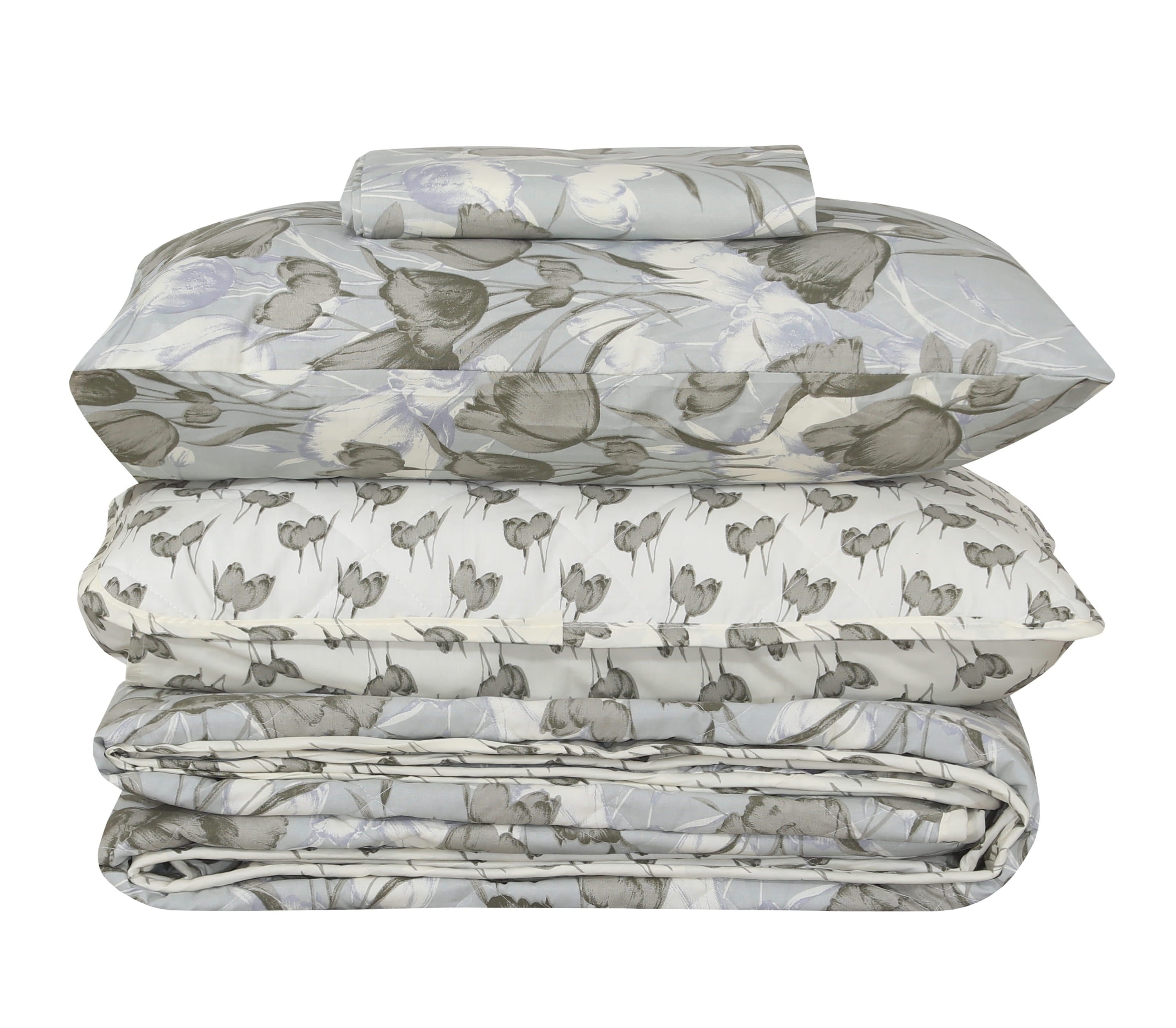 Quilted Comforter Set 6 Pcs Design 1017