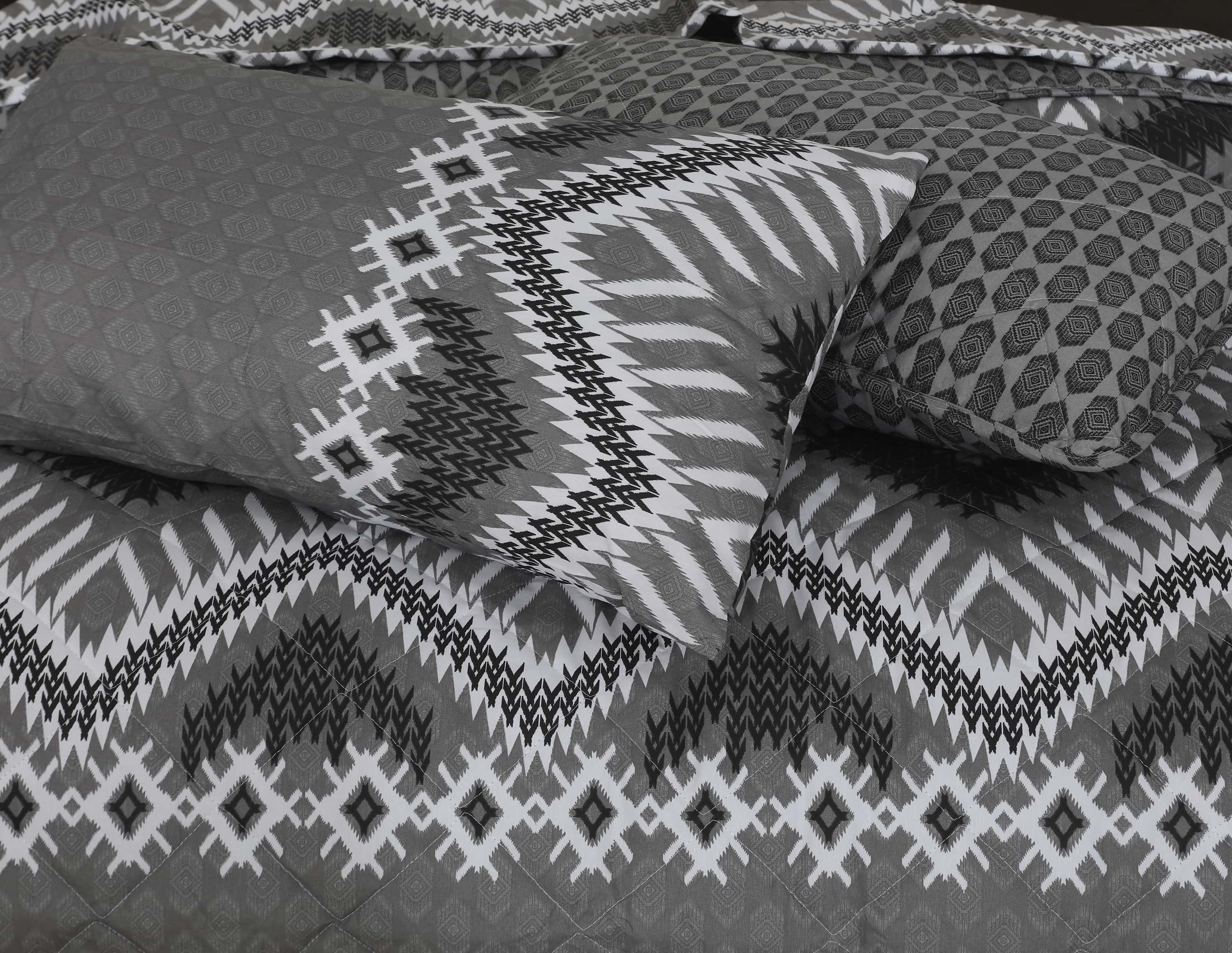 Quilted Comforter Set 6 Pcs Design 1034