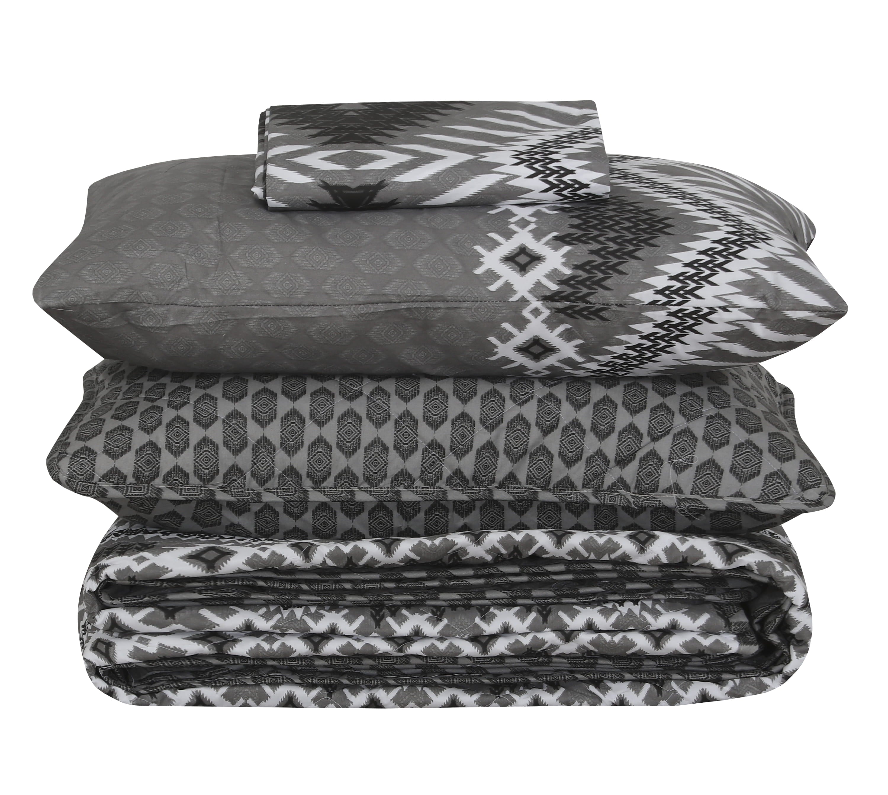 Quilted Comforter Set 6 Pcs Design 1034