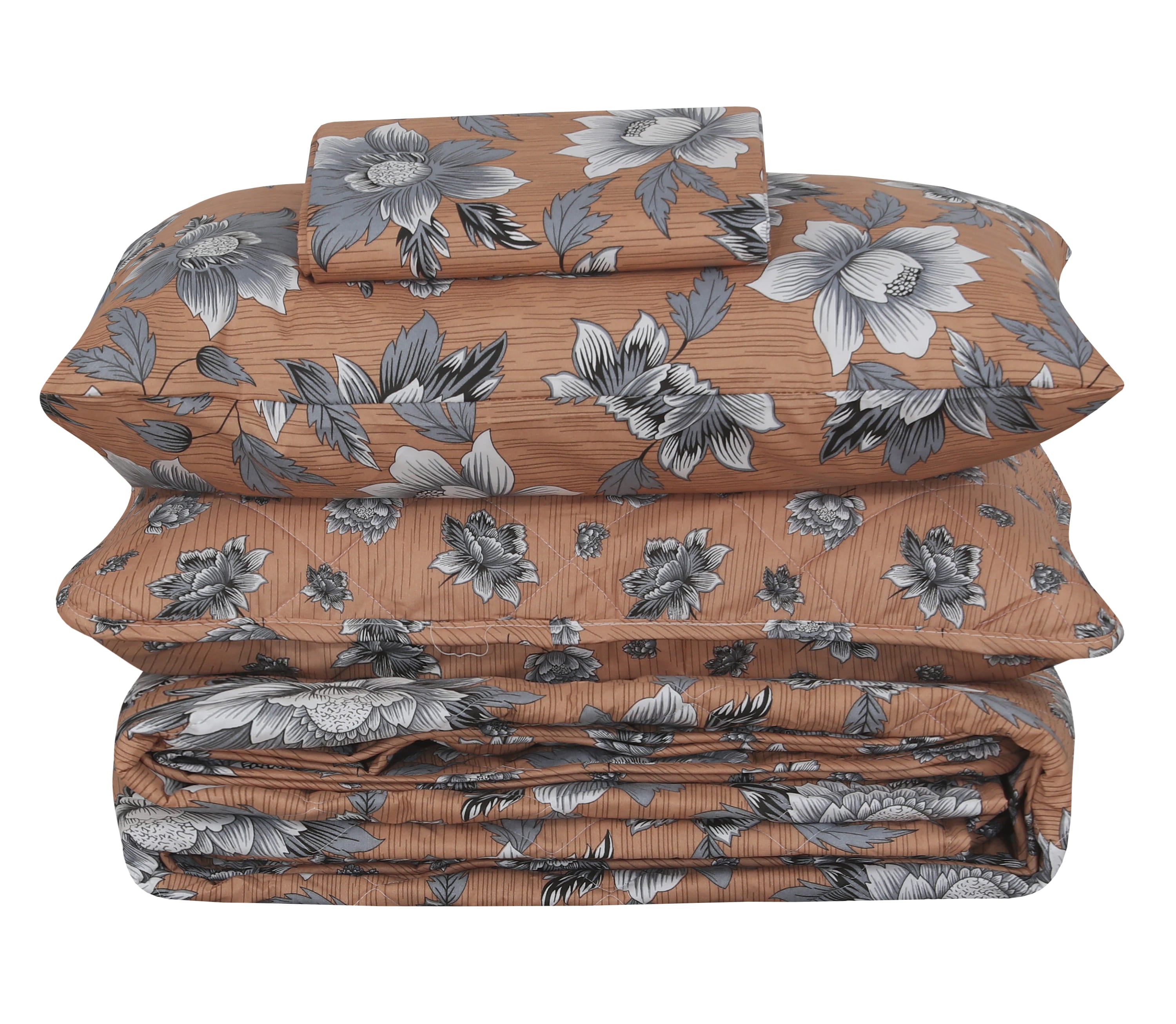 Quilted Comforter Set 6 Pcs Design 1026