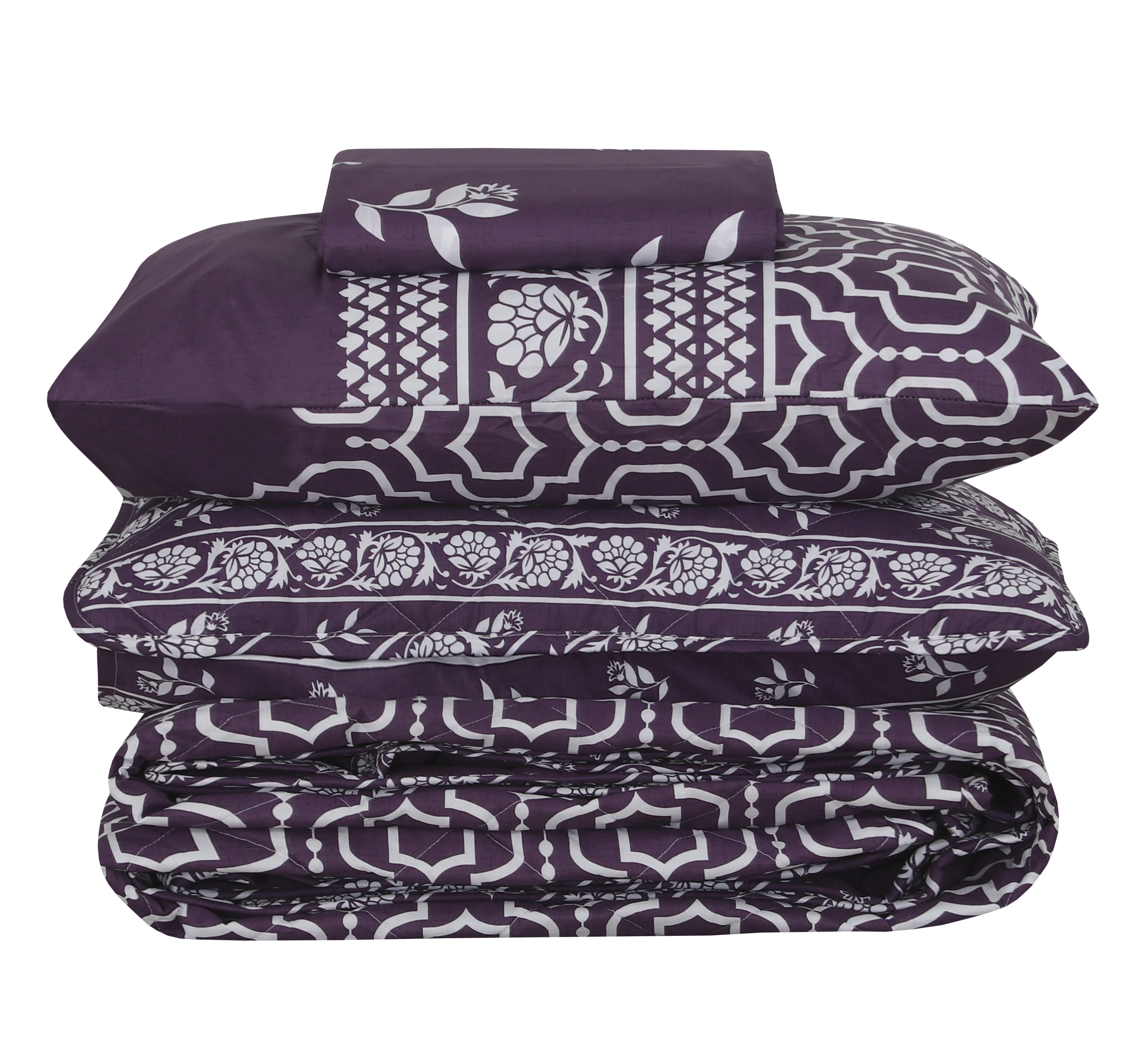 Quilted Comforter Set 6 Pcs Design 1040