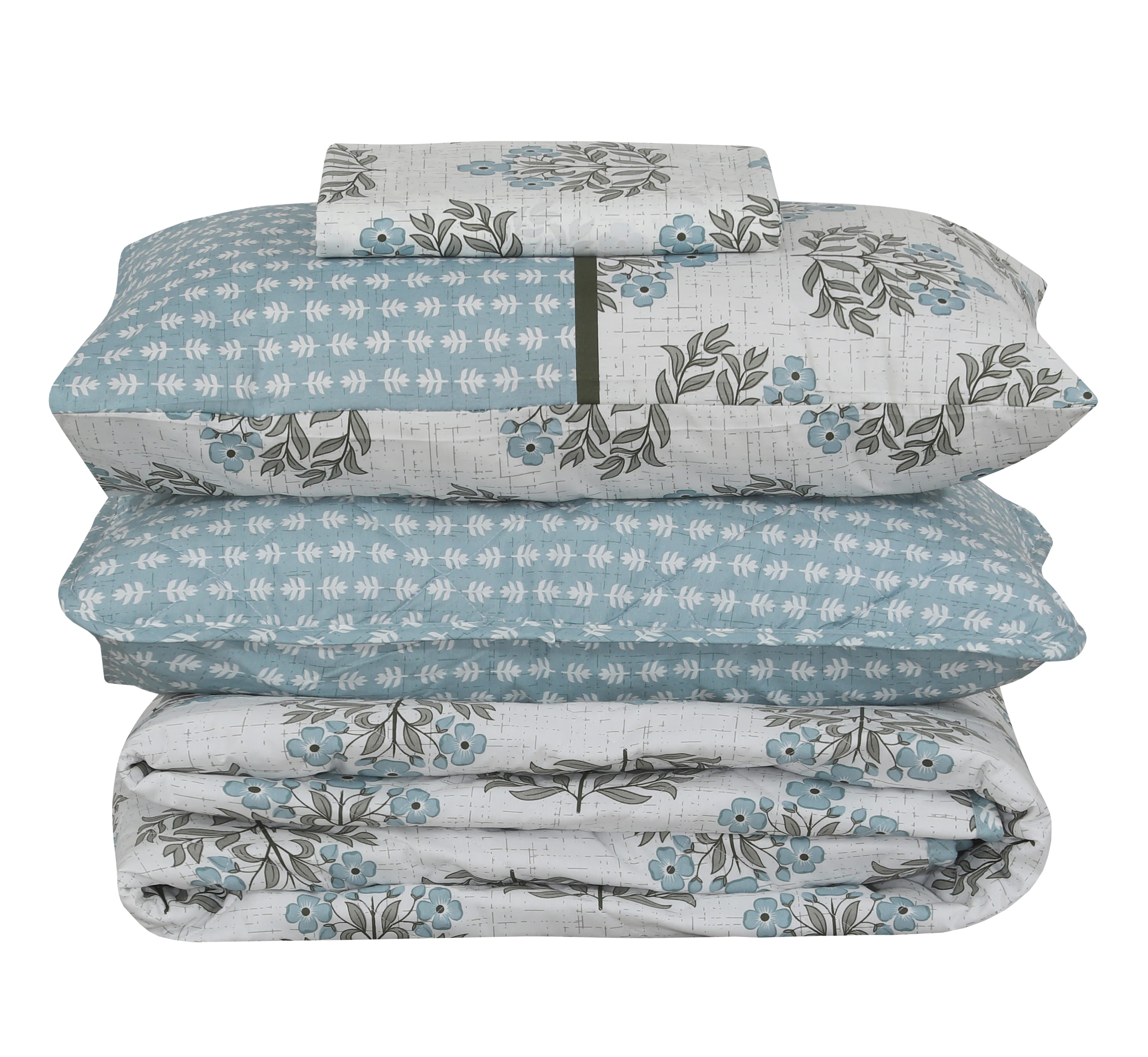 Quilted Comforter Set 6 Pcs Design 1028
