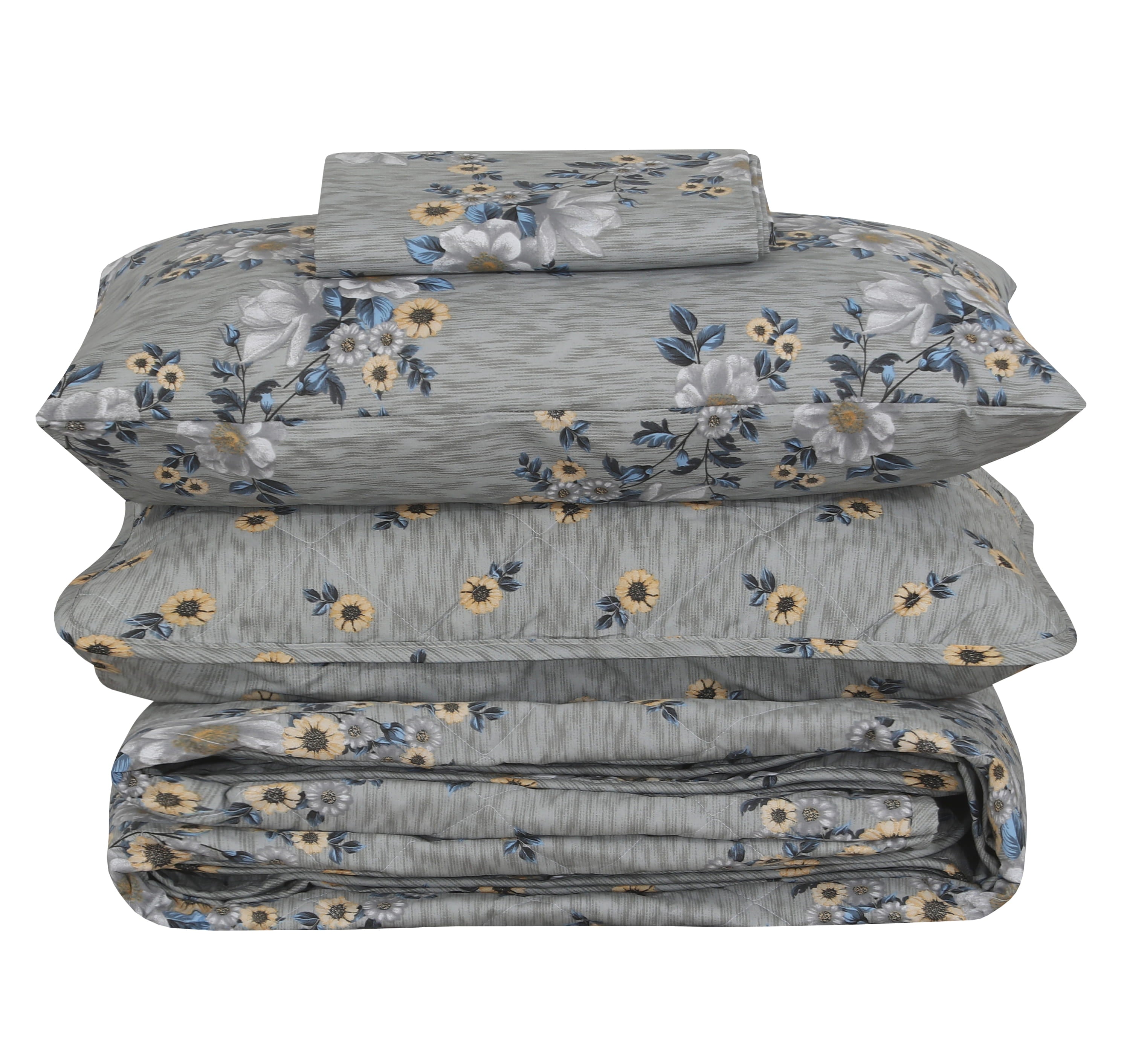 Quilted Comforter Set 6 Pcs Design 1036